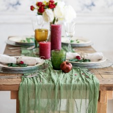 Cheesecloth Table Runner Cloth Rustic Boho Table Decor Wedding Christmas Party