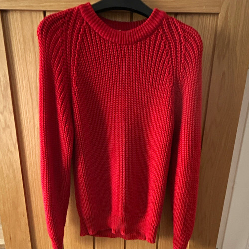 Aquascutum red wool knit crew - knit,
