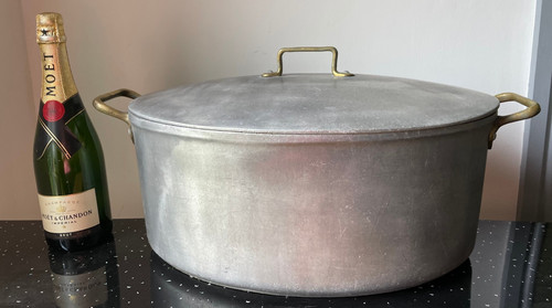 Large oval vintage fish kettle - large,