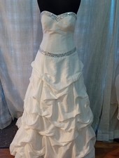 Wedding Dress size 10 ivory taffeta Nicholas Millington, check measurements Z