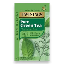 Twinings Pure Green Tea Individually Wrapped Envelopes Sugar-Free - 20 Tea Bags