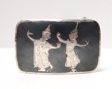 VINTAGE SIAM STERLING SILVER BELT BUCKLE