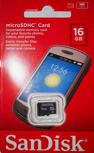 Sandisk 16gb class micro sd - 4,