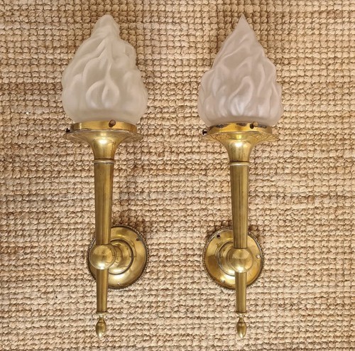 Pair vintage brass - vintage,