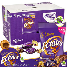 FULL BOX CADBURY CHOCOLATE ECLAIRS 12 x 130g BAGS✨ONLY £19.95✨BB 30/05/26✨OFFER✨