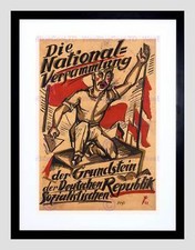 POLITICAL GERMAN SOCIALIST REPUBLIC WEIMAR GERMANY FRAMED ART PRINT B12X1016