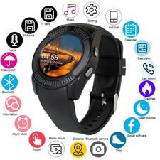Smart Watch Waterproof Bluetooth Fitness Tracker Smarts UK Samsung Black Android