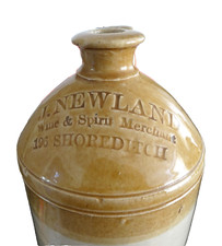 Rare Antique Stoneware Flagon