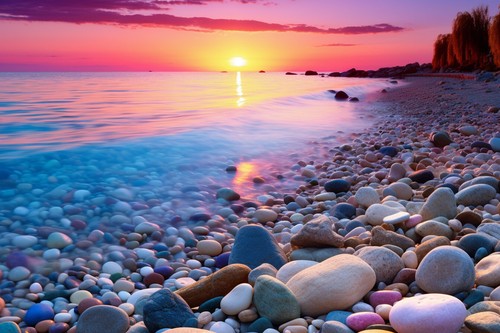 Sunset beach seascape canvas - sunset,