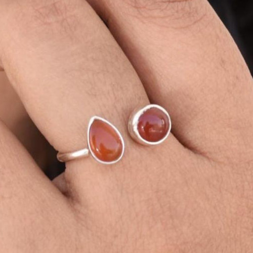Minimalist carnelian ring - minimalist,