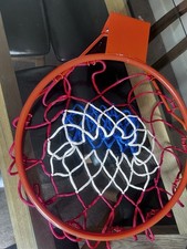 Basketball Hoop Netting Heavy Duty Nylon, Blue/White/Red. Frame Ring Is Orang