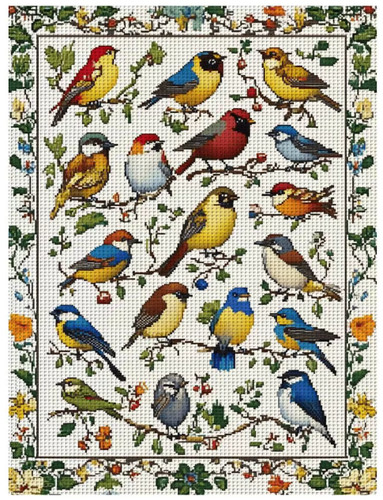 Printed cross stitch - cross,