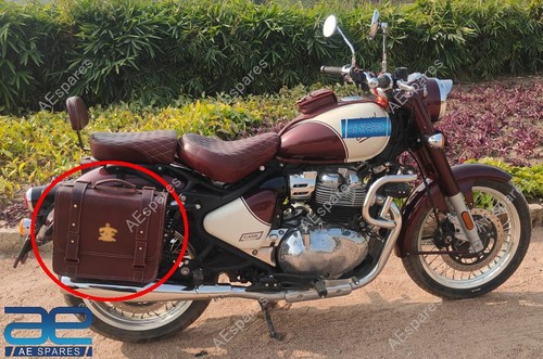Leather saddle pannier bag set - pannier,