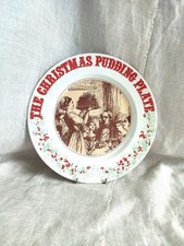 Vintage The Christmas Pudding Plate By John Buck Decorative Victorian Scene 