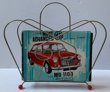 VINTAGE BRASS WIRE MAGAZINE RACK ATOMIC SPUTNIK STORAGE 1950’S RETRO MID CENTURY