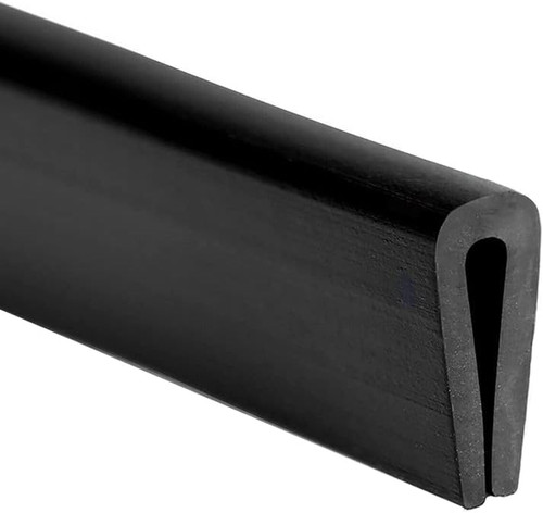 Rubber edge trim - black,, u