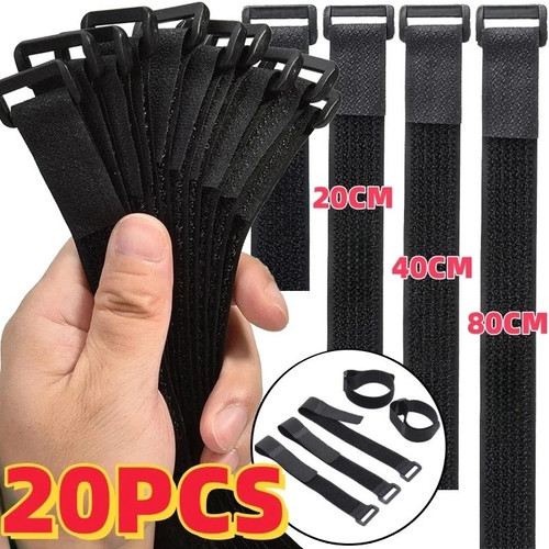 20mm black nylon - hook, &