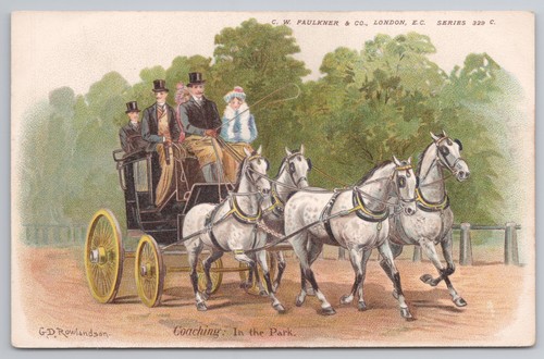 Postcard antique horse