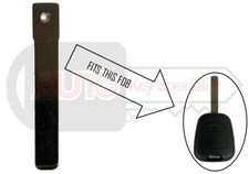 Remote Key Blade for Peugeot 107 2 Button remote Fob (2005-2014), VA2