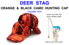 DEER STAG CAP ORANGE & BLACK