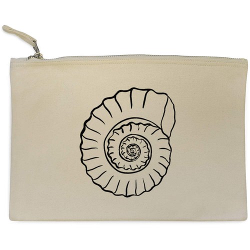 Ammonite fossil canvas zip - 'ammonite, fossil'