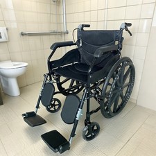 24" Wheelchair Self Propelled Folding Brake Armrest Protable Chair With Footrest