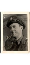 1940s WWII US Army Soldier BBC Microphone Broadcast Original Press Photograph