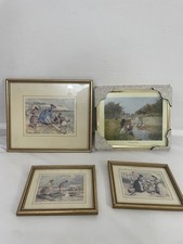 Framed Set of Four Baxter St Michael Panings by I. G Goodall 1919 x4 wall set 