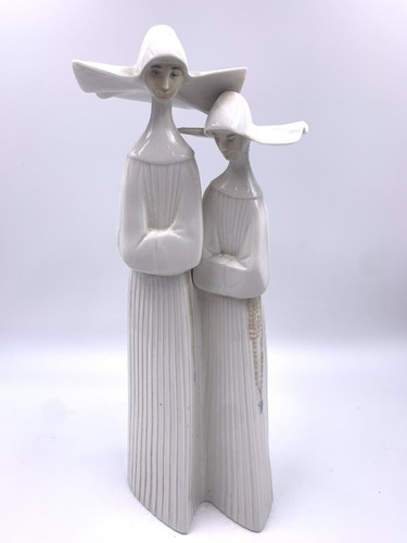 Lladro figurine two nuns - lladro, gloss