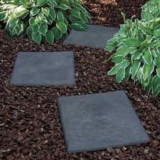 4 x Garden Stomp Stone Stepping Stones Slate / Granite effect