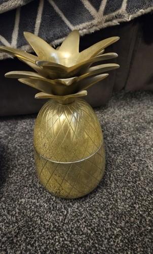 Vintage solid brass pineapple - vintage,
