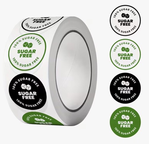 100 sugar free stickers - sugar,