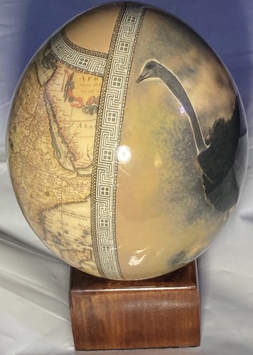 Vintage decoupage ostrich - vintage, egg
