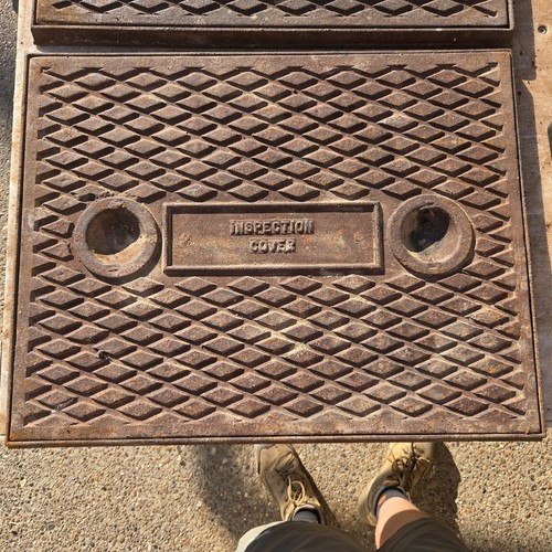 Cast iron manhole cover - cast,