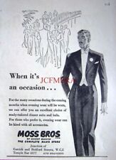 MOSS Bros. Ltd. Gent's Outfitters EVENING WEAR Advert #2 : Small 1950 Print