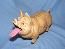 Pig money bank cast iron - bank,
