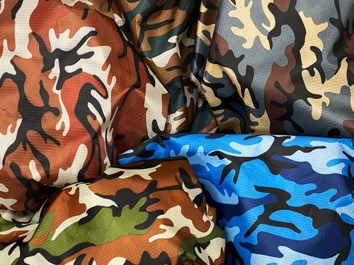 Camo ripstop waterproof fabric - camo,