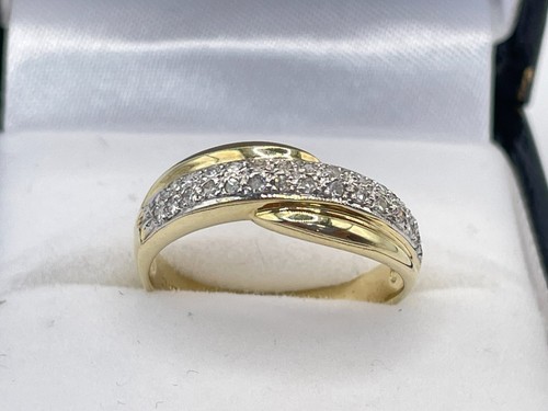 14ct gold 25pt diamond twist - diamond,