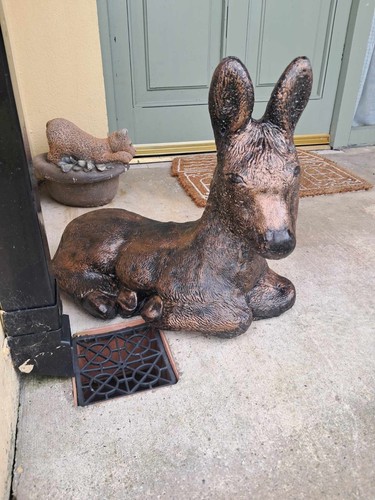 Sitting donkey concrete - donkey, statue