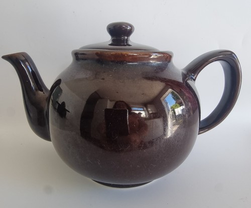 Vintage brown betty teapot - brown, tea
