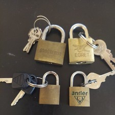 Small Vintage brass Padlocks &