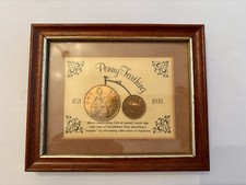 Penny Farthing Framed Print with Coins