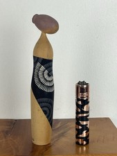 Vintage Japanese Sosaku Kokeshi 15cm By Sato Sugai Titled Obi Very Rare 1970s