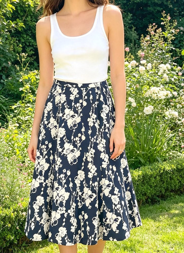 Eastex navy blue mix - , floral