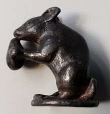 WRL Miniature Bronze Mouse / Rat, Roman Museum Replica Signed on base W. R. L.