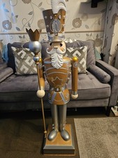 Gaint Nutcracker Christmas Decorations With 22 Warm Led Lights, Indoor.