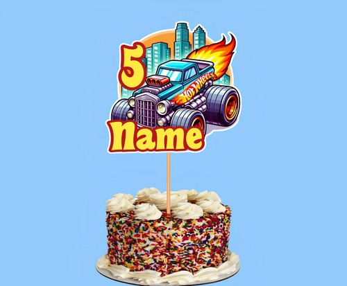 Personalised hot wheels - personalised, cake