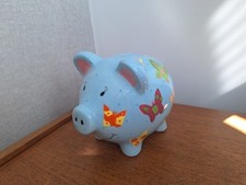 Percy Pig (Limited Edition 2007) M&S Powder Blue Butterfly Money/Piggy Bank