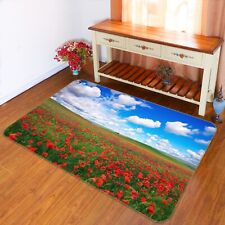 3D Red Poppy NBC1257 Game Rug