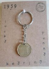 lucky three pence keyring